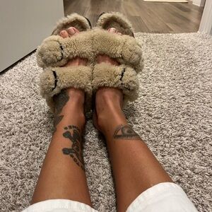 Fuzzy birks! Great condition! Get cozy for winter!